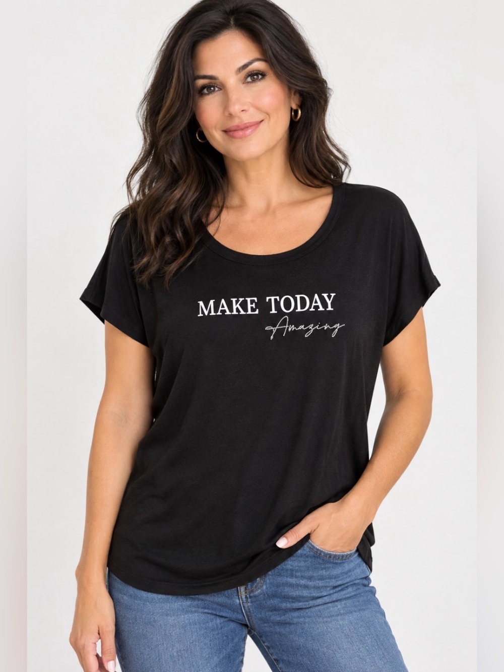 Make Today Amazing Black Graphic Tee - Women's Short Sleeve